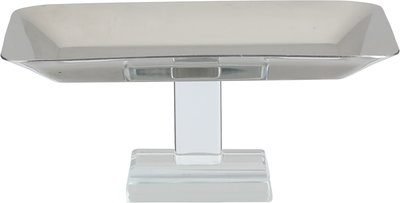 Al Saif Gallery Stainless Steel Serving Stand, 16x10x7 cm, Acrylic Base, Rectangular - Transparent Silver product image 2