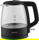 Edison Keg5832-Gs Stainless Steel Electric Kettle, 2200-1850W, 1L, Black Handle - Black Clear product image 1