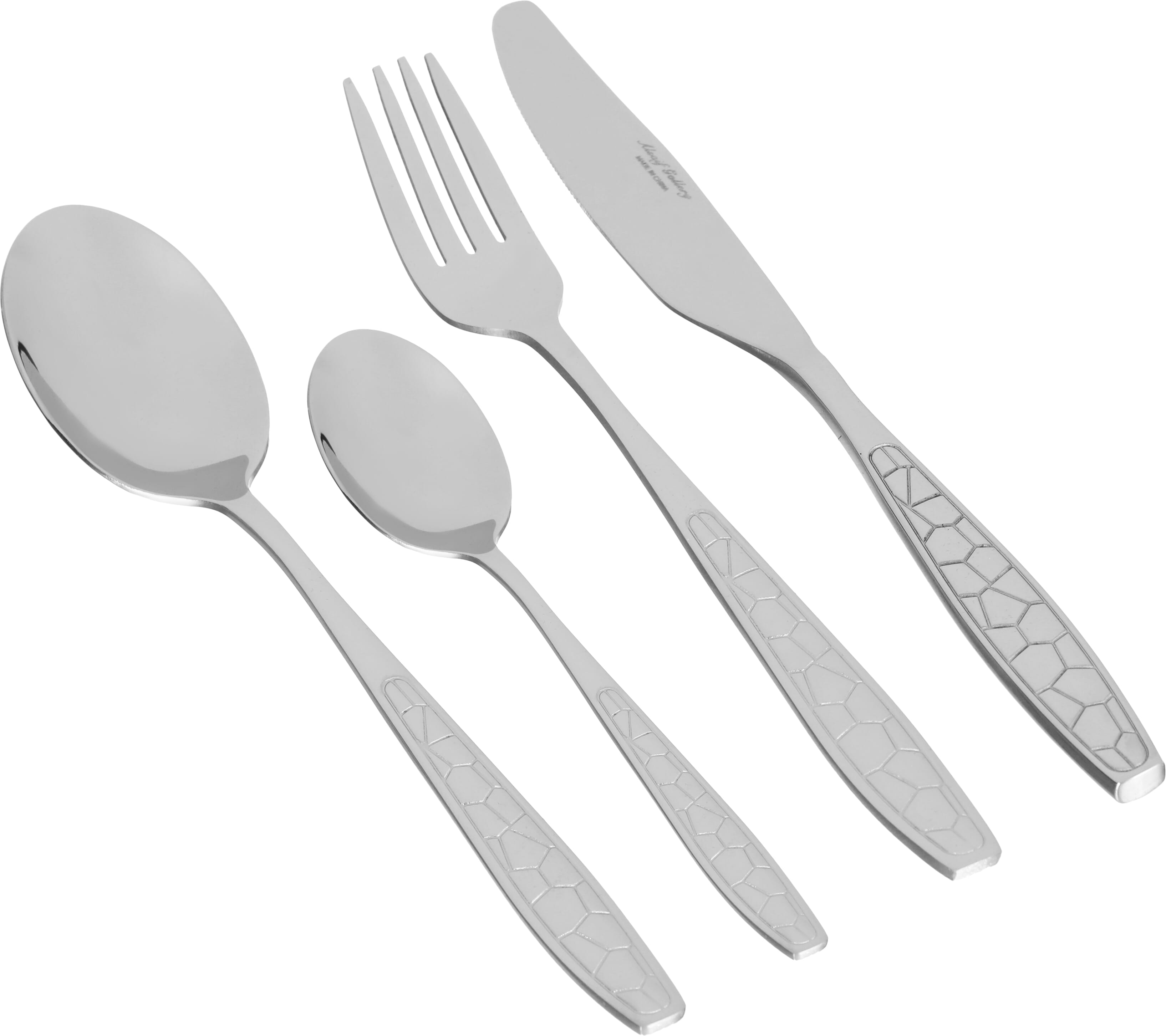 طقم ملاعق استيل السيف غاليري، 24 قطعة، منقوش - فضي product image