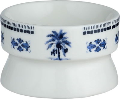 طقم زبادي بورسلان السيف غاليري، 33x13x2.5 سم، طوفرية بيضاوي،4 قطع - أبيض أزرق product image 4