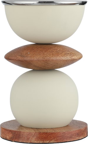 مبخرة ستانلس استيل السيف غاليري، 10x10x15 سم، دائرية، قاعدة - بيج بني product image 2