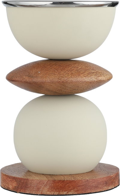 مبخرة ستانلس استيل السيف غاليري، 10x10x15 سم، دائرية، قاعدة - بيج بني product image 2