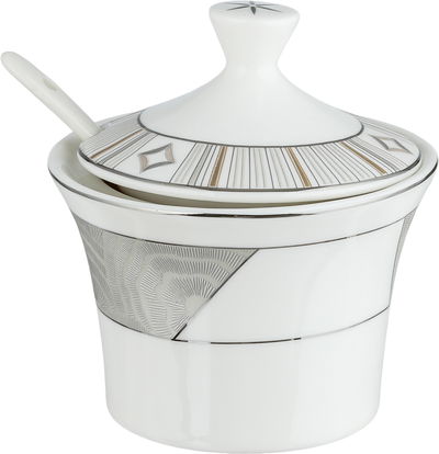 طقم سفرة بورسلان زجاج السيف غاليري، 61 قطعة، منقوش - ابيض شفاف product image 8