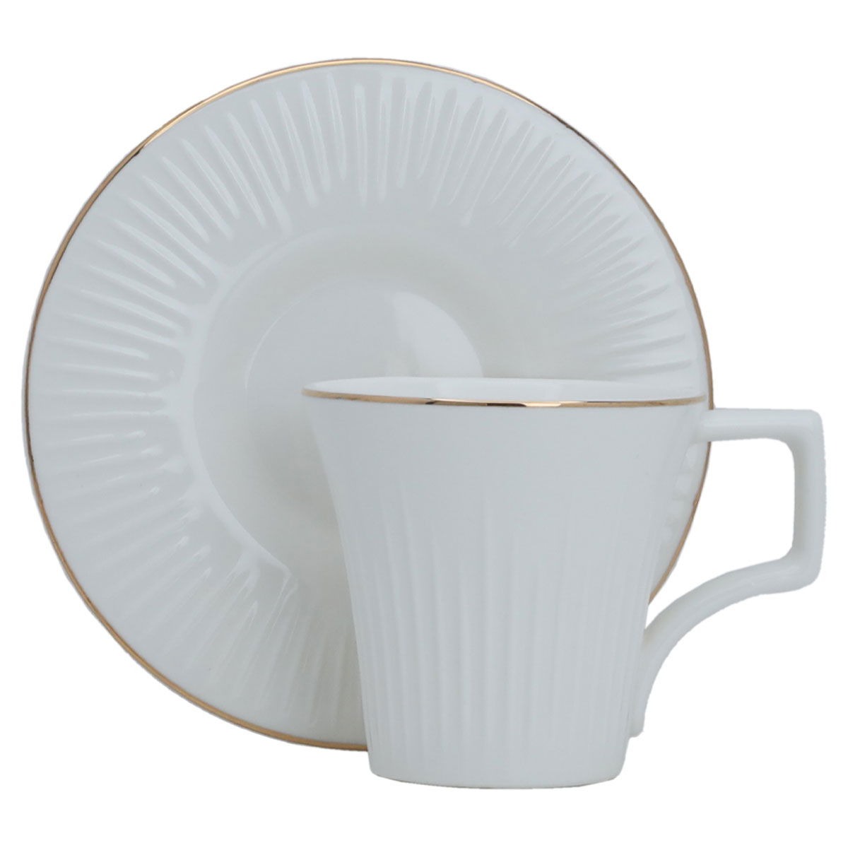 Al Saif Gallery porcelain coffee cups set, 12 pieces - white product image