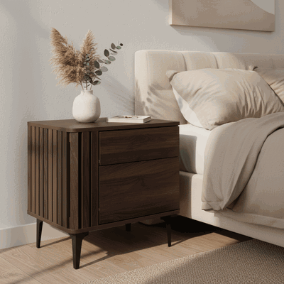 كومدينه خشب ام دي اف، 55×40×40 سم، 2 درج - بني product image 2