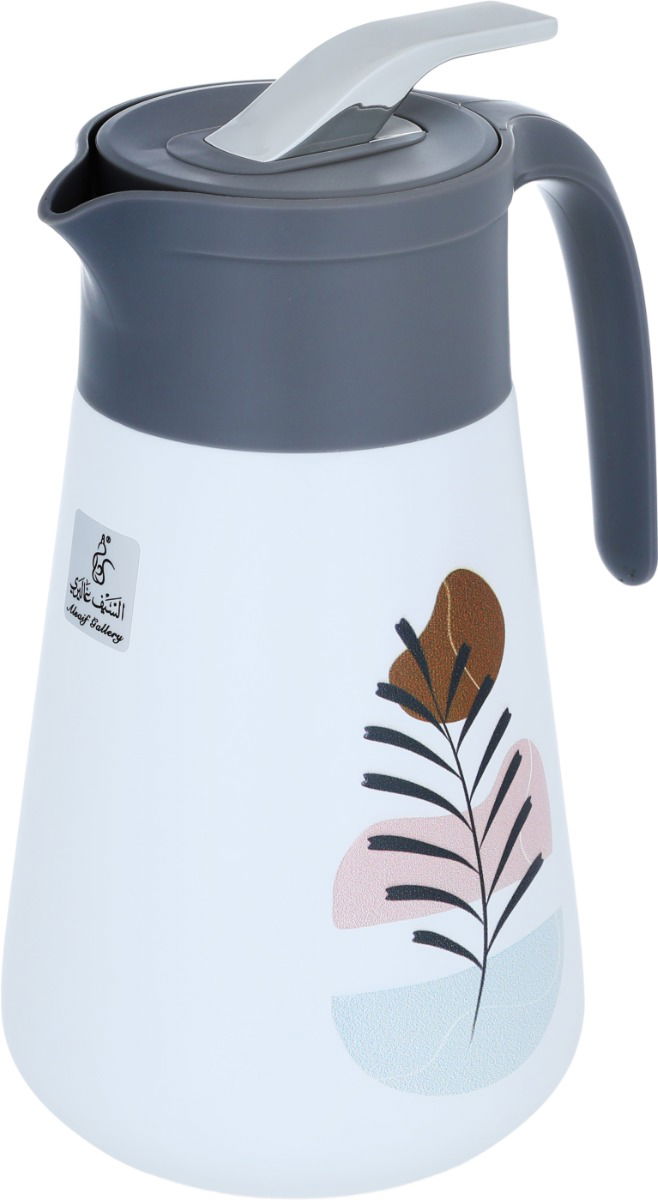 ترمس جلوريا زجاج جلوري، 1 لتر، هيكل خارجي بلاستيك - رمادي product image 2
