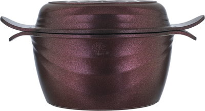 طقم قدور جرانيت تيتانيوم نيوكلاين، 10 قطع، غطاء زجاج - احمر غامق product image 8