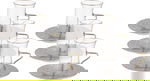 بيالات شاي زجاج بصحون بورسلان السيف غاليري، 12 قطعة، نقش عربي - شفاف بني product image 1