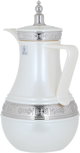 Al Saif Gallery Amal thermos set, 1/1 liter, 2 pieces, thermal glass inner shell, plastic outer shell - white product image 5