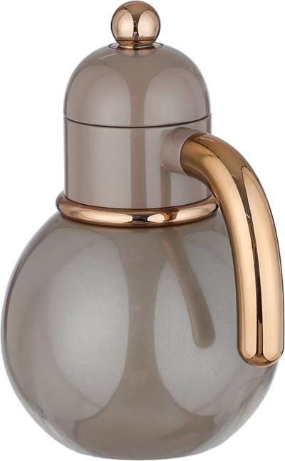 Alsaif Gallery Thermos, 0.7 L, Stainless Steel Inner Liner, Gold Handle, Self-Service Pouring - Cappuccino product image 3