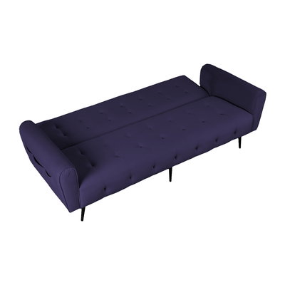 كنبة سرير مونتيلا خشب سويدي باك كومفورت، 190x70x90 سم، قماش مخمل - بنفسجي داكن product image 3