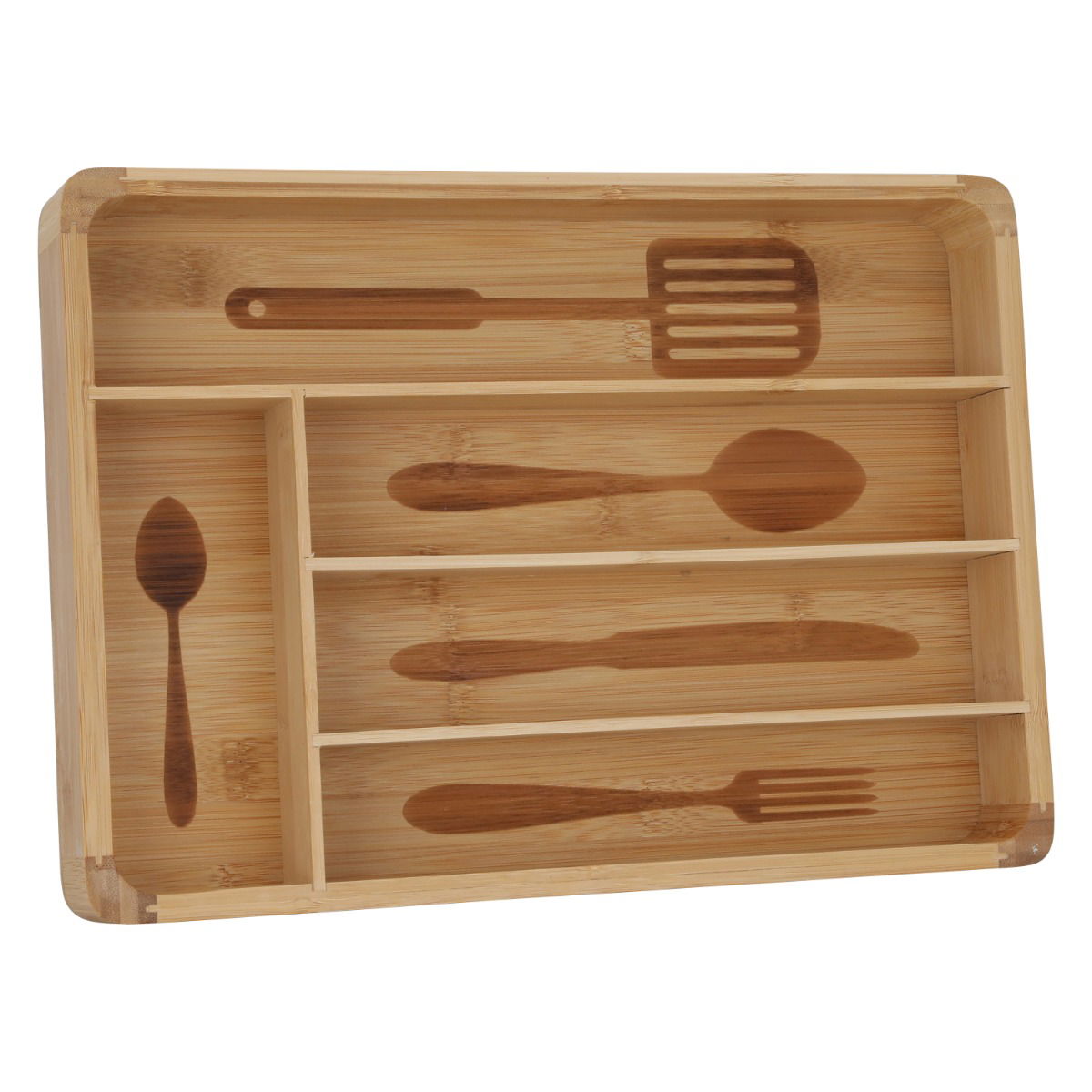 صندوق أدوات ملاعق خشب السيف غاليري، 5 خانة - خشبي product image 1