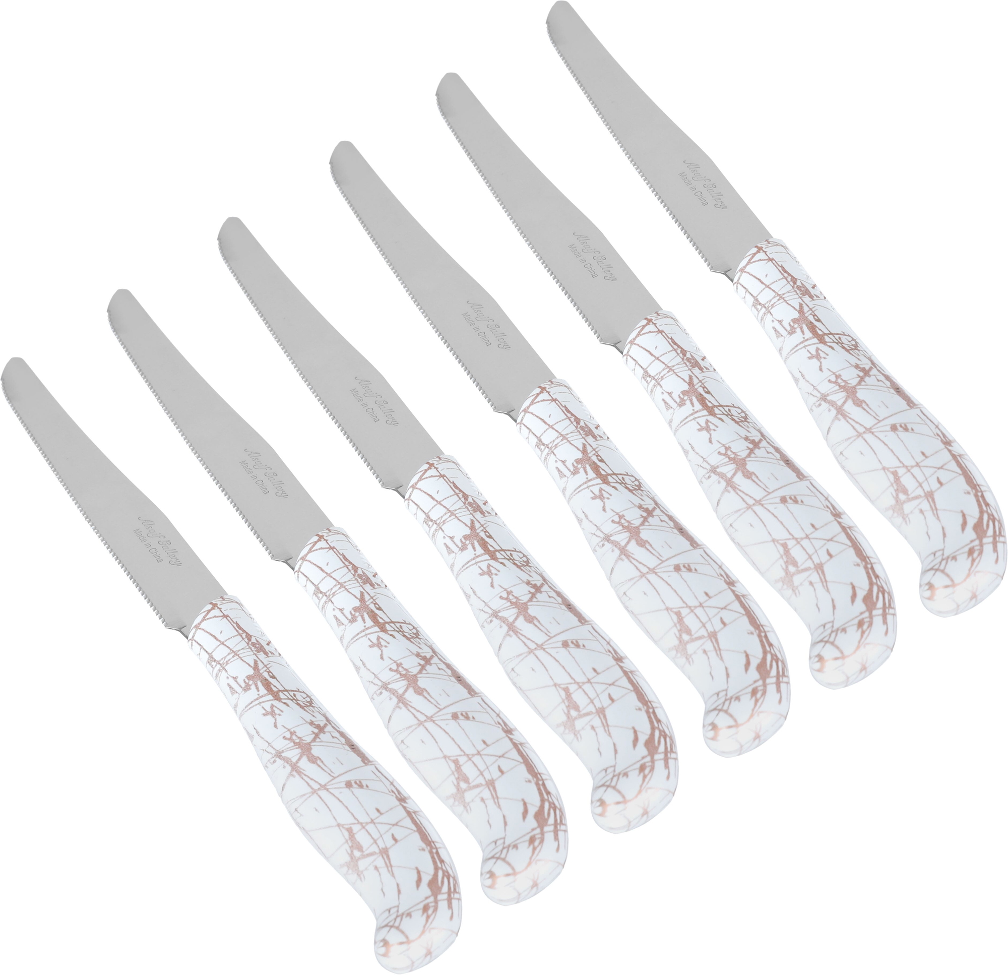 طقم سكاكين استيل السيف غاليري، 4.5 بوصة، 6 قطع - ابيض product image