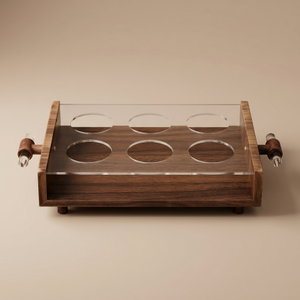 حامل اكواب خشب السيف غاليري، 25x18x6 سم، 6 خانات - خشبي product image