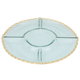 صحن زجاج السيف غاليري، 2×33 سم، مقسم،حواف ذهبية - شفاف product image 1