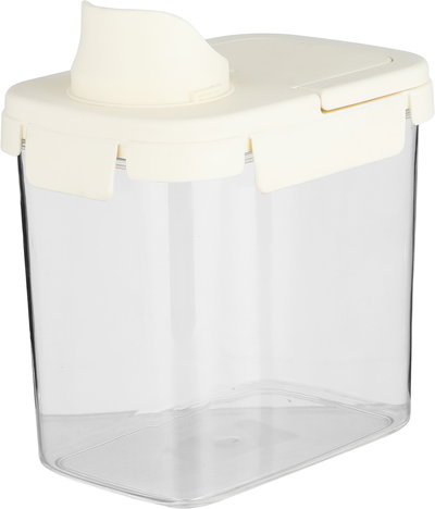 Al Saif Gallery Plastic Container, 1.5 Liters, Lid, 16X11X15 Cm - Cream  Clear product image 4