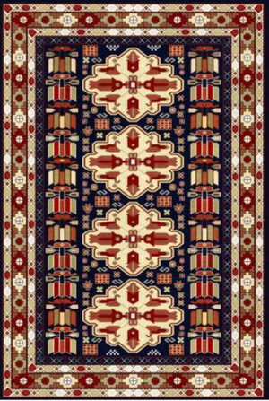 سجاده بشاير شكل مستطيل، 0.90 × 2 سم، صنع آلياً - احمر بيج product image
