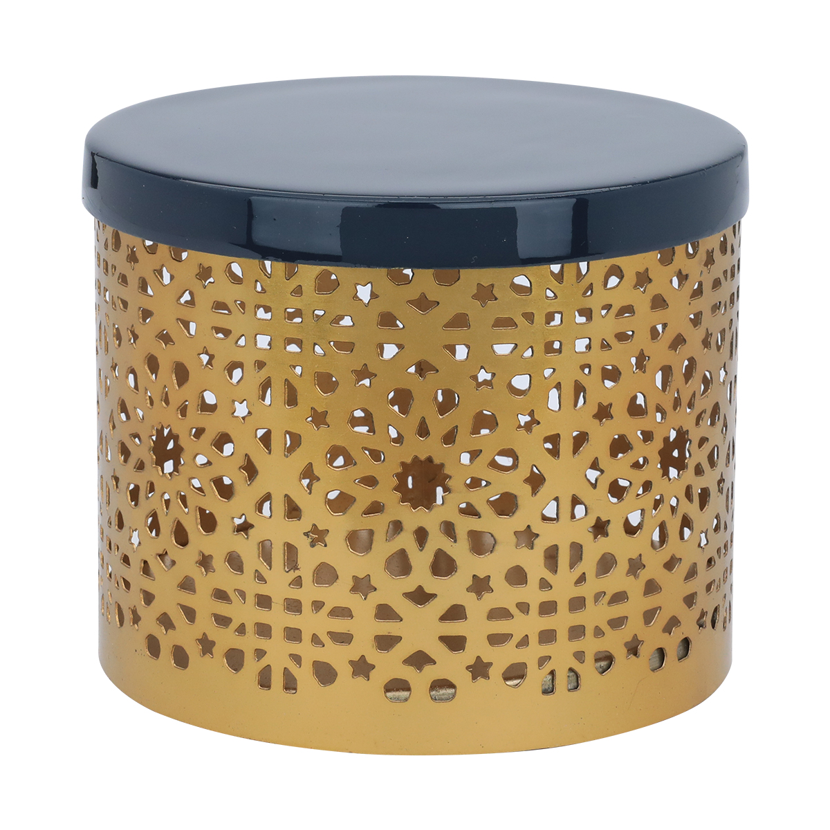 حافظة استيل بغطاء أسود العين الاندلسية، 15×15×12.5 سم، دائري - ذهبي product image 2