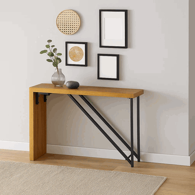 مدخل استقبال خشب، 120×79×40 سم - بني فاتح product image 2