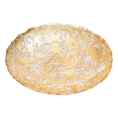 Al Saif Gallery Glass Serving Plate, 40 cm, Round - Gold product image 2