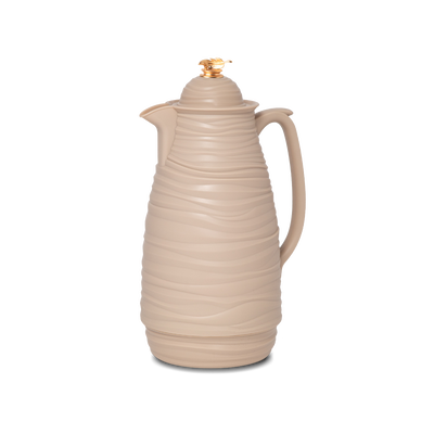 ترمس رويال 5 السيف غاليري، 1 لتر، حافظة داخلية زجاج حراري - بني فاتح product image 1