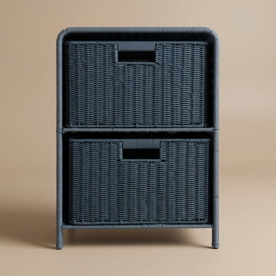 Al Saif Gallery Wicker Wardrobe, 42X32X58 Cm - Blue product image 1