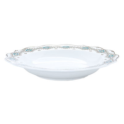 طقم عشاء بورسلان منقوش السيف غاليري، 24 قطعة - أبيض product image 4