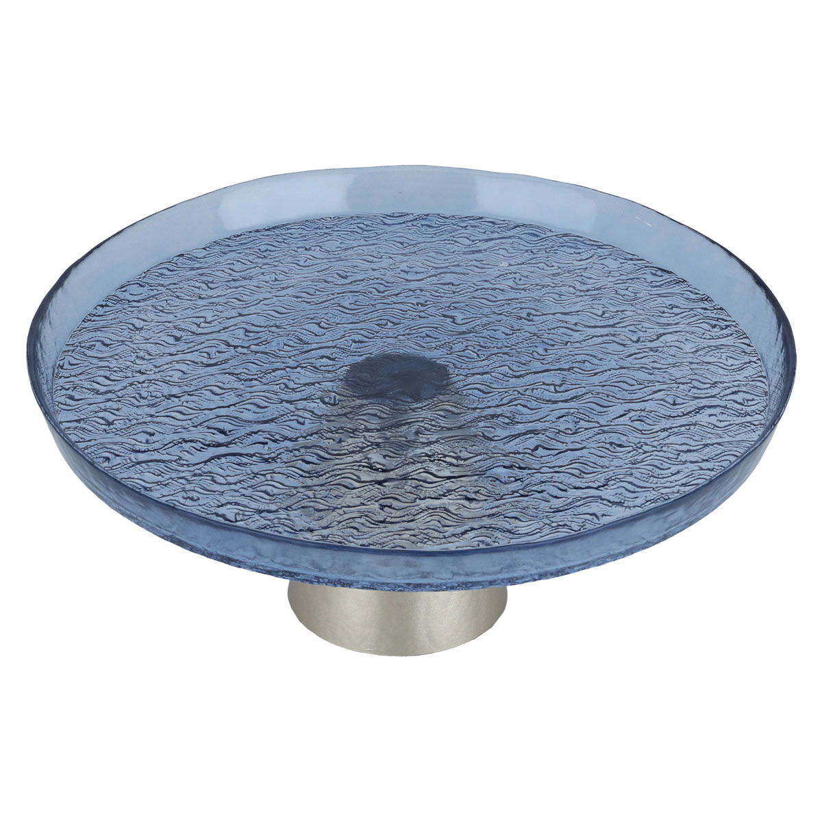 Al Saif Gallery Glass Serving Stand, 32X32X13 Cm - Blue product image 2