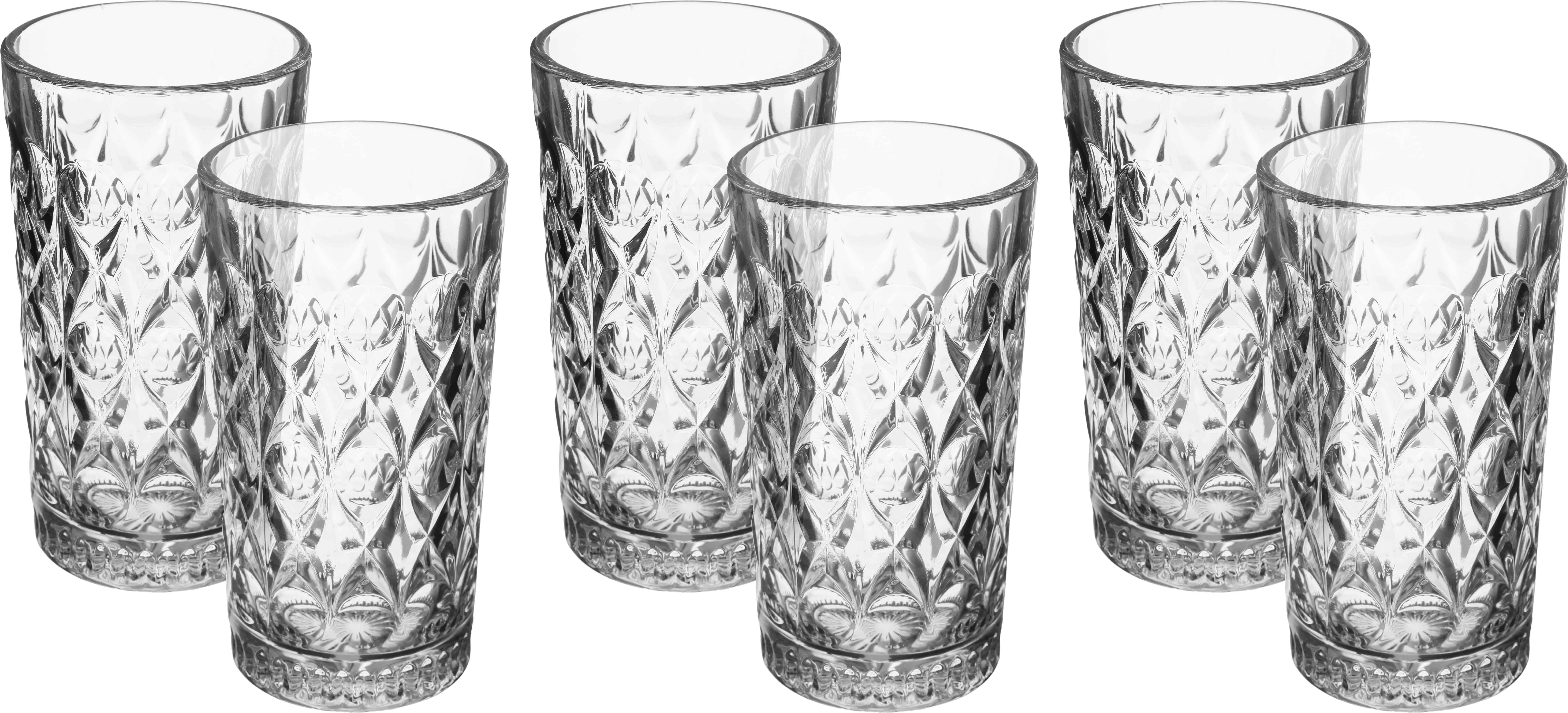 Al Saif Gallery Glass Cups Set, 6 Pieces - Clear product image