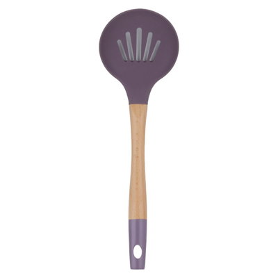 Alsaif Gallery Silicone Cooking Spoon, Wooden Handle - Purple product image 2