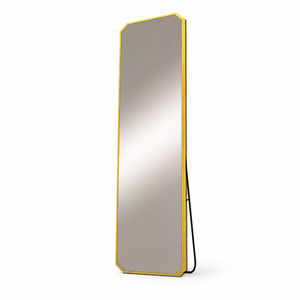 مراية ستاند زجاج، 160×40 سم، ستاند معدن - ذهبي product image 2