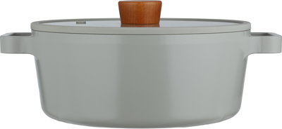 طقم قدور ستانلس استيل نيوفلام فيكا، 7 قطع، غطاء زجاج، مسكات يد إضافية - رمادي خشبي product image 3