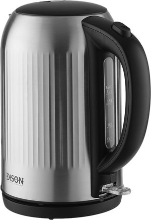 Edison KE01405C-CB Electric Kettle, 2200-1850W, 1.7L, Black Hand - Silver Black product image 2