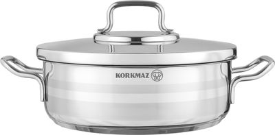 طقم قدور ستانلس ستيل استرون كوركماز، 12 قطعة - فضي product image 5