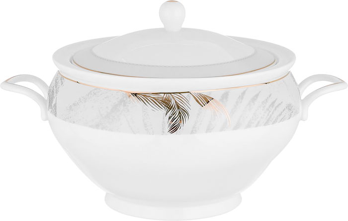 Alsaif Gallery Porcelain Dinner Set, 166 Pieces, Gold Engraving - White product image 2