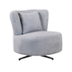 كرسي مودرن معدن، 85×80×75 سم، قماش بوكليه - رمادي product image 3