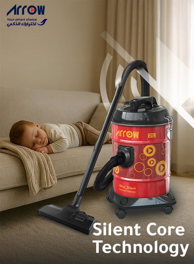 مكنسة برميل ارو، بقوة 2000 واط، 21 لتر، RO-21VSY - احمر اسود product image 4