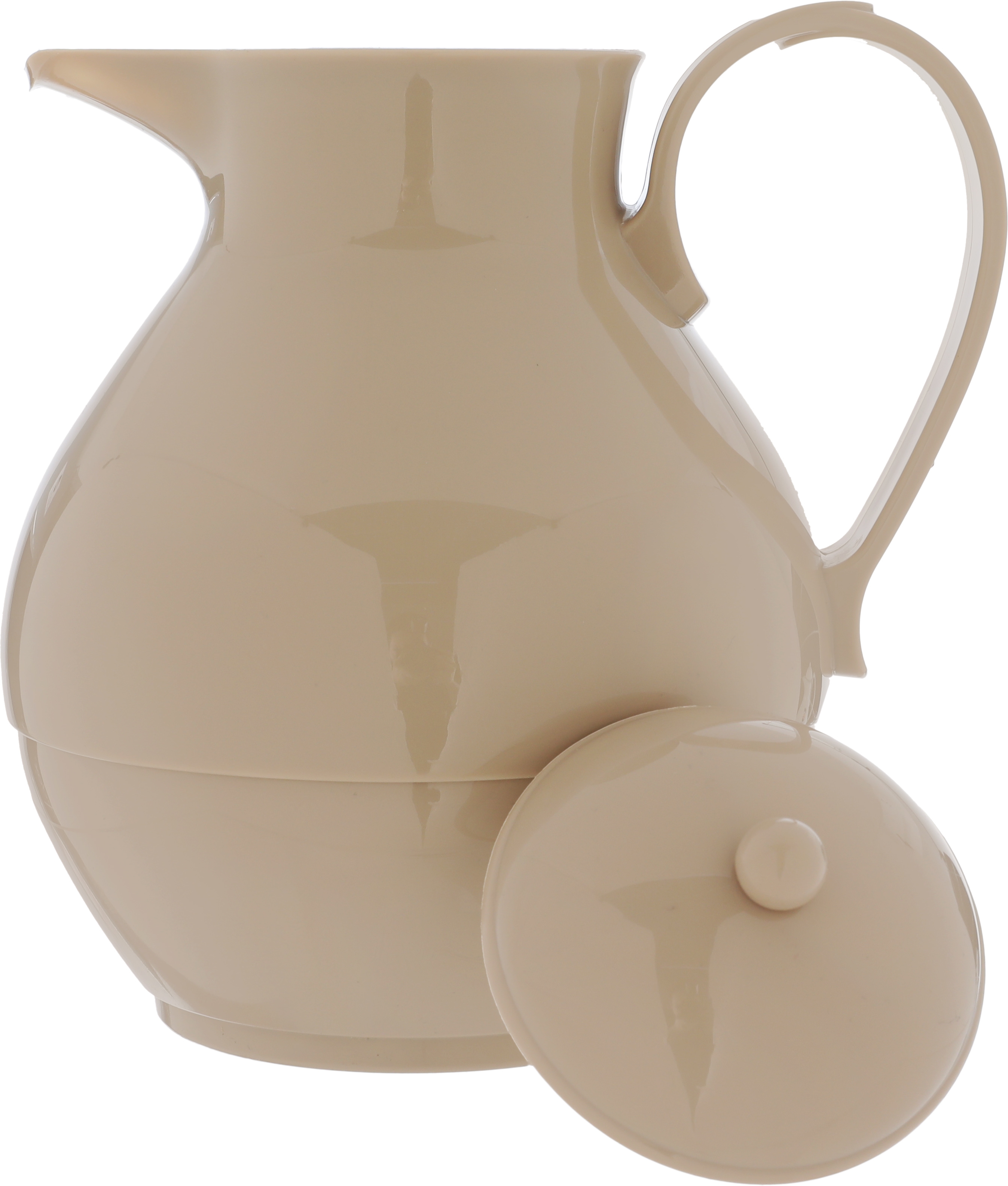 Helios thermos, 1 liter, thermal glass inner container, plastic outer shell - beige product image 4