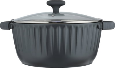 قدر طهي تيفال روبوست، 28 سم، عميق، مسكتي يد، غطاء زجاج - رمادي غامق product image 2