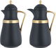 Al Saif Gallery Najd thermos set, 1/1liter, thermal glass inner shell, plastic outer shell- black gold product image 1