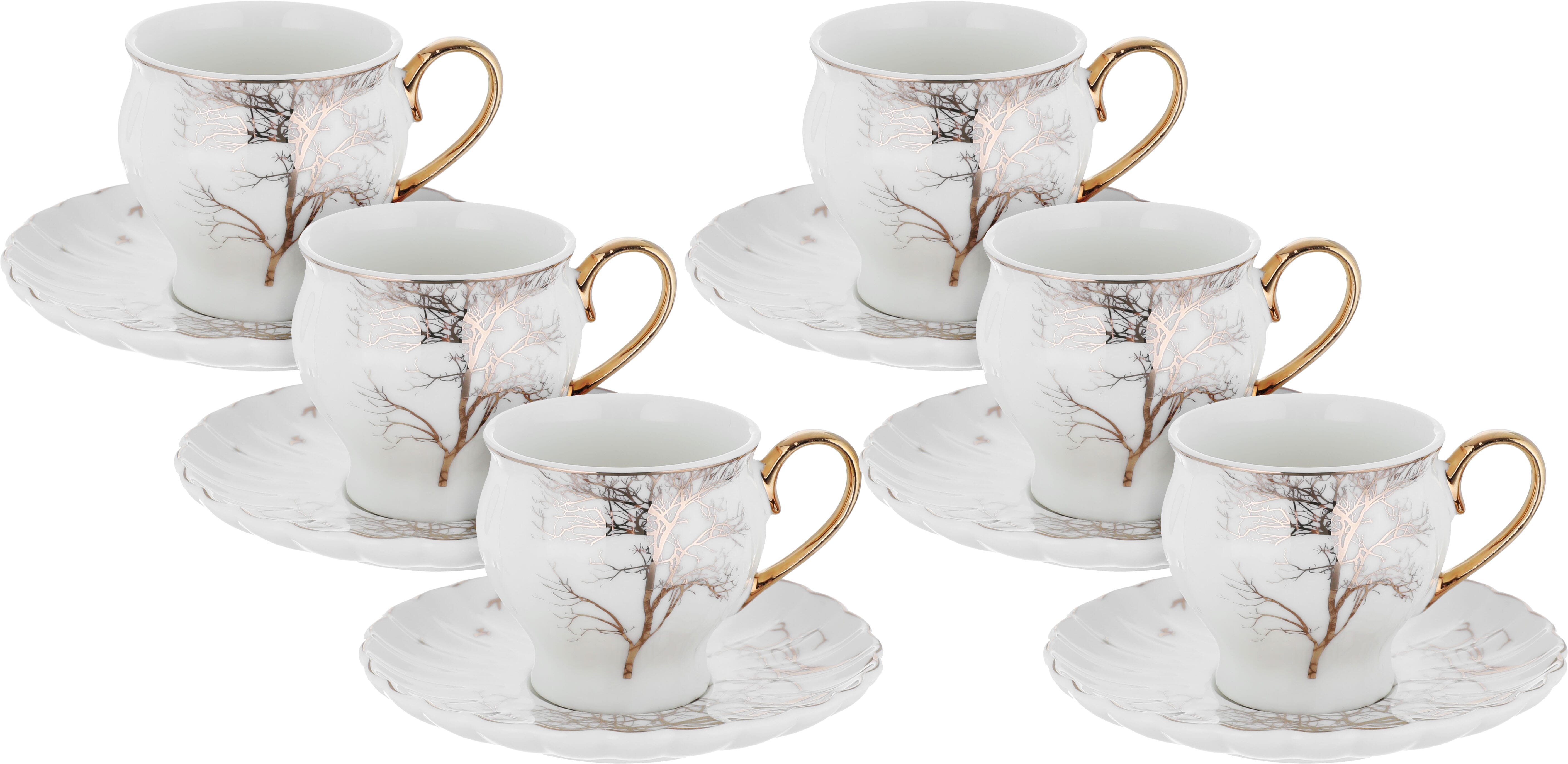 Al Saif Gallery Arabic coffee cups set, thermal glass, 60 ml, 6 pieces - Clear product image 1