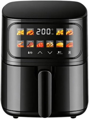 قلاية هوائية تايفون، 1400 واط، 5 لتر، 10 برامج، مؤقت 60 دقيقة، TY-04-006 B - اسود product image