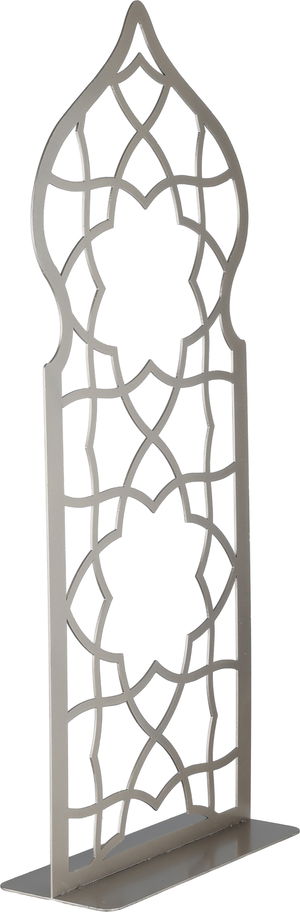 إستاند زينة بنقش إسلامي استيل، 21.5x8x50 سم - بيج product image 2