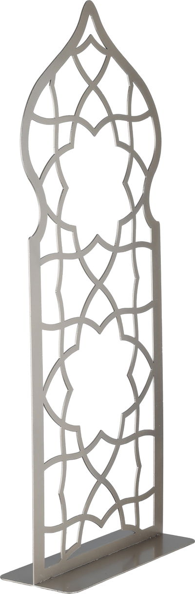 إستاند زينة بنقش إسلامي استيل، 21.5x8x50 سم - بيج product image 2