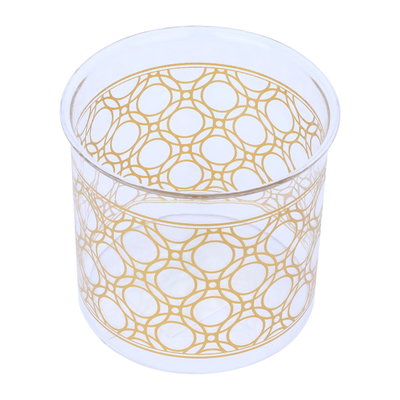 Al Saif Gallery plastic container, 1200 ml, golden embossed - transparent product image 4