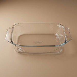 صينية طهي زجاج بايركس، 27x17x6 سم، مربع - شفاف product image