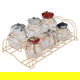 طقم علب بهارات زجاج السيف غاليري، غطاء، 7 حبات - ملون بستاند ذهبي product image 2