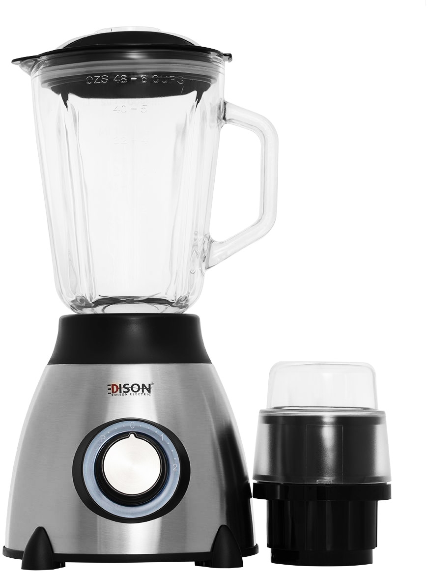 خلاط كهربائي إديسون تيربو، 1.5 لتر، 550 واط - فضي اسود product image