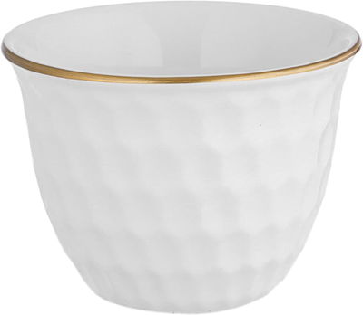 Al Saif Gallery porcelain Arabic coffee cups set, hexagonal shape, 12 pieces - light gray product image 2