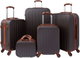 Limra ABS Luggage Set, 5 Sizes, 4 Wheels, 360 Degree Rotating, LMA-1207 - Brown product image 1